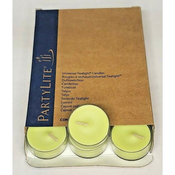 Vintage Partylite Tealights 12 Candles NOS "Skinny Sipping" p1e/v04707 - Picture 1 of 2